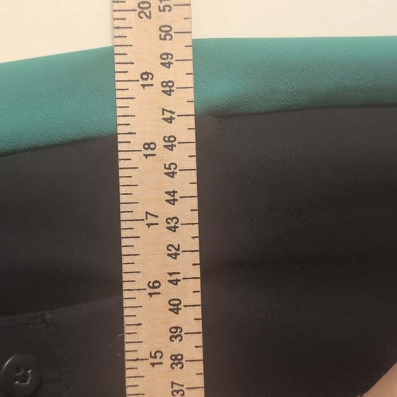 Banana Republic Avery Black with green trim Trousers Size 14Long - Picture 10 of 12